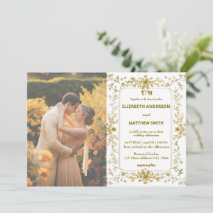 Reserva La Fecha Elegante boda de fotografía de campo ruso de oro s