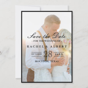 Reserva La Fecha Elegante Boda de fotografía de imitación de Vellum