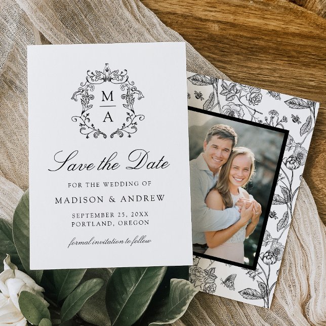 Reserva La Fecha Elegante Boda de fotografía floral de la Chinoiser (Subido por el creador)