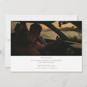 Reserva La Fecha Elegante Boda de fotografía Minimalista