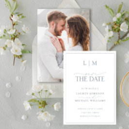 Reserva La Fecha Elegante Boda de fotografía monograma elegante y a