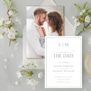Reserva La Fecha Elegante Boda de fotografía monograma elegante y a