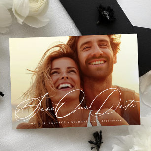 Reserva La Fecha Elegante Boda de fotografía romántico clásico