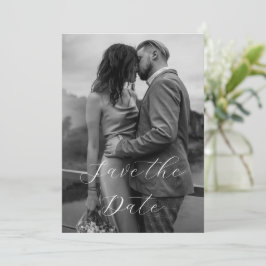 Reserva La Fecha Elegante Boda de fotografías de escritura blanca n
