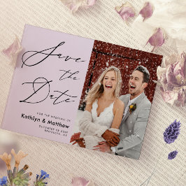 Reserva La Fecha Elegante Boda de fotografías de escritura moderna