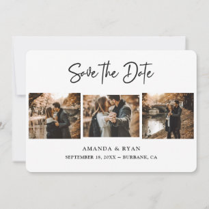 Reserva La Fecha Elegante Boda de fotografías de escritura moderna