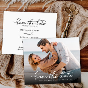 Reserva La Fecha Elegante Boda de fotografías de guiones elegantes