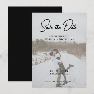 Reserva La Fecha Elegante Boda de fotografías moderno de escritura