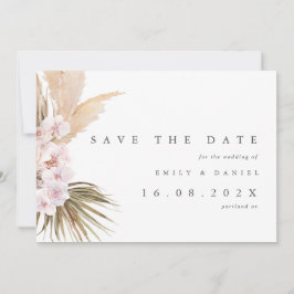 Reserva La Fecha Elegante Boda de Grass Pampas