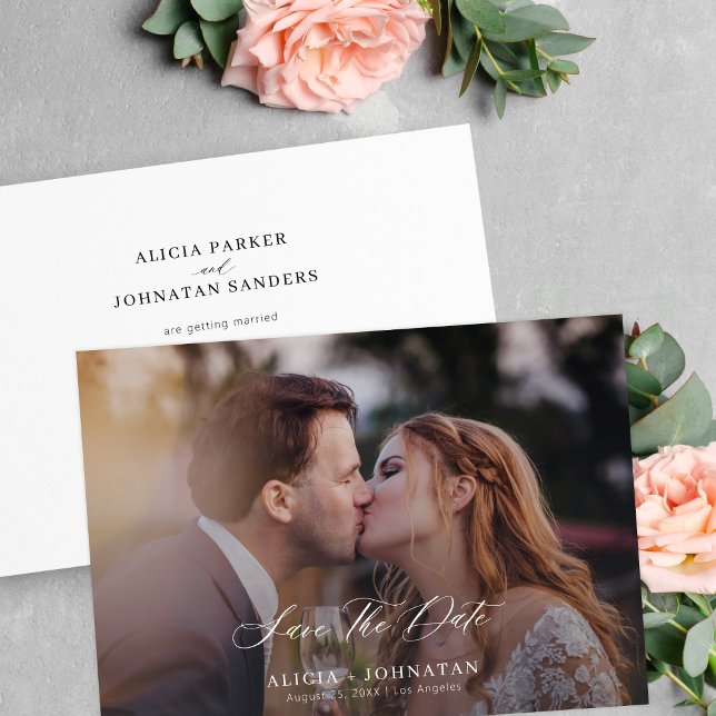 Reserva La Fecha Elegante boda de guiones de moda de fotos (Subido por el creador)