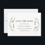 Reserva La Fecha Elegante Boda de Hoja Verde Acuarela<br><div class="desc">Elegante Boda de Hoja Verde Acuarela Guarde la Fecha - Diseño moderno de vegetación

Perfecto para bodas de primavera,  verano y otoño. También para bodas de invierno

Vea nuestra tienda para la invitación coincidente,  RSVP y más</div>