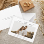 Reserva La Fecha Elegante Boda de imágenes manuscritas<br><div class="desc">Una elegante boda fotográfica de guión ahorra la fecha con foto horizontal y texto mínimo. Haga clic en editar para personalizar de este diseño.</div>