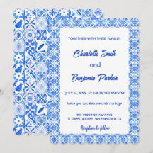 Elegante boda de la chinoiserie Blue Flower