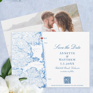 Reserva La Fecha Elegante Boda de la Marina Rehoboth Beach Map