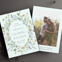 Elegante Boda de marco de flores silvestres