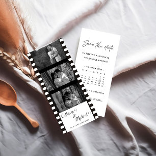 Reserva La Fecha Elegante Boda de película fotograma fotograma tram