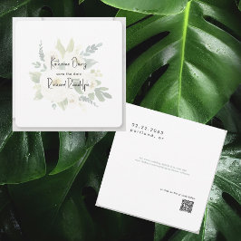 Reserva La Fecha Elegante Boda de rosa blanca redondeada