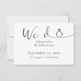Reserva La Fecha Elegante Boda de tipografía que guardamos la fecha