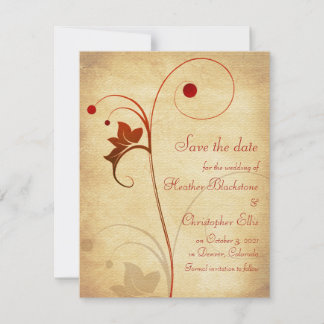 Reserva La Fecha Elegante Boda de Vine de Berries salva la fecha