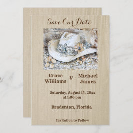 Reserva La Fecha Elegante Boda del Boho Occidental