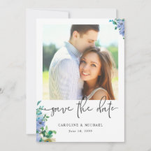 Elegante Boda floral azul