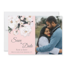 Elegante Boda floral blanco rosa 3 foto