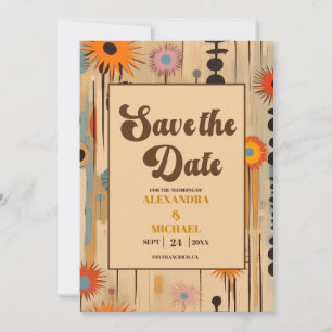 Reserva La Fecha Elegante Boda Floral de Siglo XX