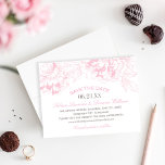 Reserva La Fecha Elegante Boda floral peony gris rosado<br><div class="desc">La elegante y romántica boda de peones salva el diseño de la tarjeta de fecha. Combinación de colores gris rosa y agua dulce.</div>
