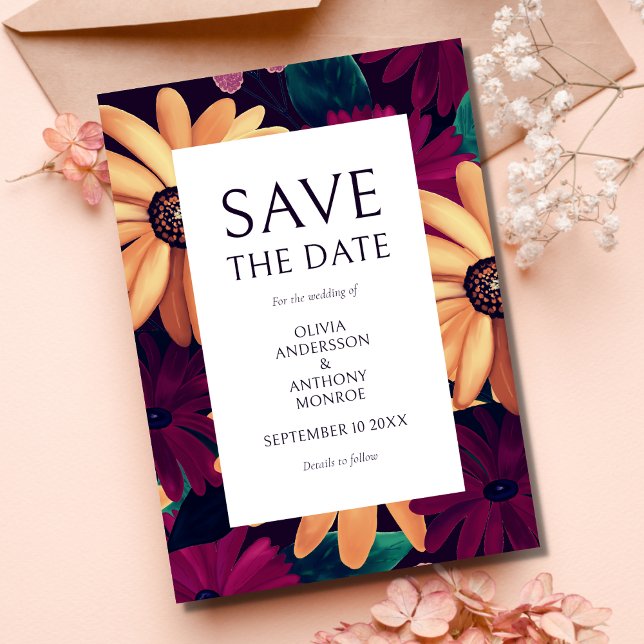 Reserva La Fecha Elegante Boda Floral Salva La Fecha (Subido por el creador)