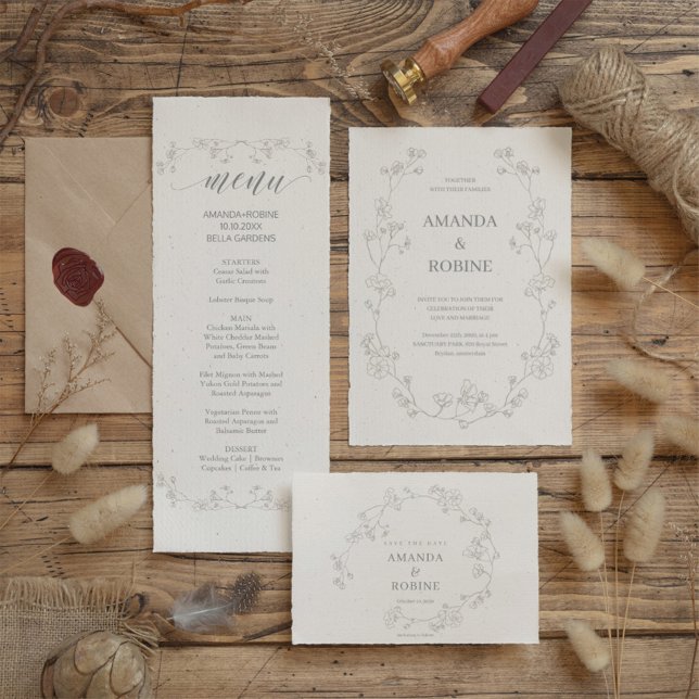 Reserva La Fecha Elegante Boda Floral Salva La Fecha (Subido por el creador)