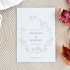 Reserva La Fecha Elegante boda floral salva la fecha