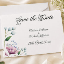 Elegante Boda Floral Suave Romance Botánico