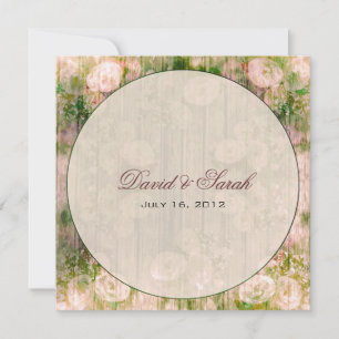 Reserva La Fecha Elegante Boda Floral Vintage Salva La Fecha