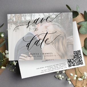 Reserva La Fecha Elegante boda fotográfico de código QR