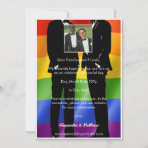 Elegante Boda Gay Men moderno foto Arcoiris