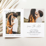 Reserva La Fecha Elegante boda Guardar la foto de fecha Minimalista<br><div class="desc">Boda Guardar las tarjetas de fecha que tienen una foto en la parte delantera y trasera. Las tarjetas Save the Date contienen una moderna tipografía de escritura cursiva con letras a mano que son elegantes,  simples y modernas para usar después de la minimalista celebración del día de la boda.</div>
