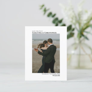 Reserva La Fecha Elegante Boda Minimalista de fotografía vertical b