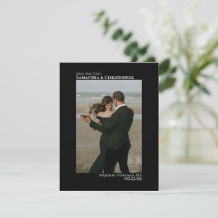 Reserva La Fecha Elegante Boda Minimalista de fotografía vertical n
