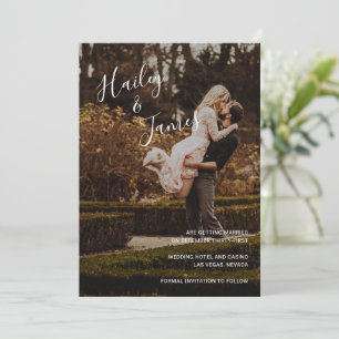 Reserva La Fecha Elegante Boda Moderna Fotografía