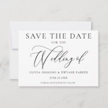 Elegante Boda moderno, blanco y negro