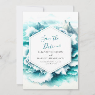 Reserva La Fecha Elegante Boda náutico