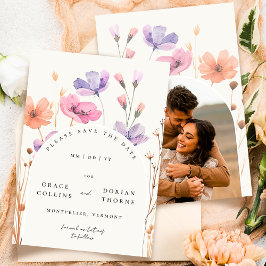 Reserva La Fecha Elegante Boda Neutral Rústico Blanco Marfil