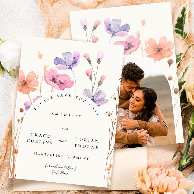 Reserva La Fecha Elegante Boda Neutral Rústico Blanco Marfil (Subido por el creador)