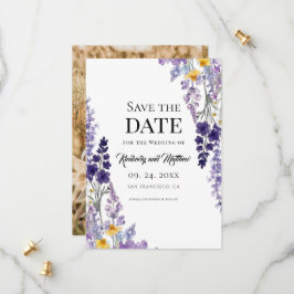 Reserva La Fecha Elegante Boda Rústica de Flores Silvestres