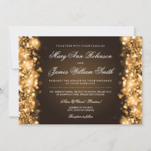 Reserva La Fecha Elegante Boda Salvar La Luces De Fecha Oro
