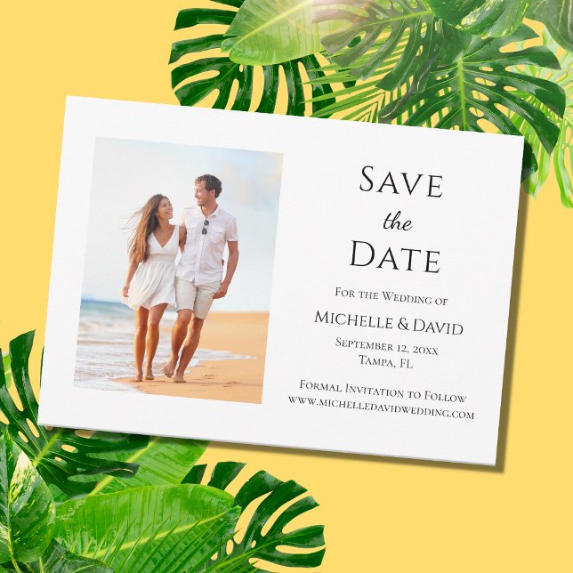 Reserva La Fecha Elegante Boda Tropical Beach (Subido por el creador)
