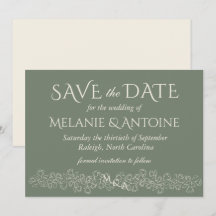 Elegante Boda Vintage Verde Salvia