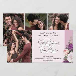 Reserva La Fecha Elegante bodas de rosas florales vintage y dusty m