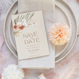 Reserva La Fecha Elegante Boho Floral Photo Wedding Salva La Fecha