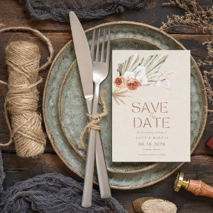 Reserva La Fecha Elegante Boho Floral Wedding Salva La Fecha